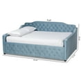 thumbnail image 6 of Baxton Studio Freda Daybed with Button Tufting, Light Blue Velvet, 6 of 9