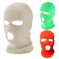 thumbnail image 4 of 3 Hole Winter Knitted Mask Outdoor Sports Full Face Cover Ski Warm Balaclava, 4 of 17