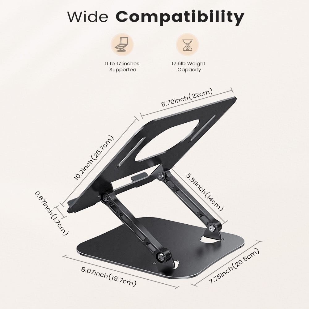 Laptop Stand for Desk, KEXIN Aluminum Adjustable Stand of Laptop for Mac / HP / Dell / Samsung, 10-16 inches Foldable Computer Holder