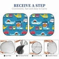 thumbnail image 6 of Balery Transportations With Cute Animals Sun Shield 2 Pack For Car Front Windows Foldable Sun Visor Protector Blocks Max Uv Rays And Keeps Your Vehicle Cool For Most Sedans Suv Truck, 6 of 7