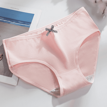 Fulorrnie Underwear for Women Comfort Seamless No Show Cute Panty Briefs Cheeky Banded Waist Waistband Panties  Pink  XXL