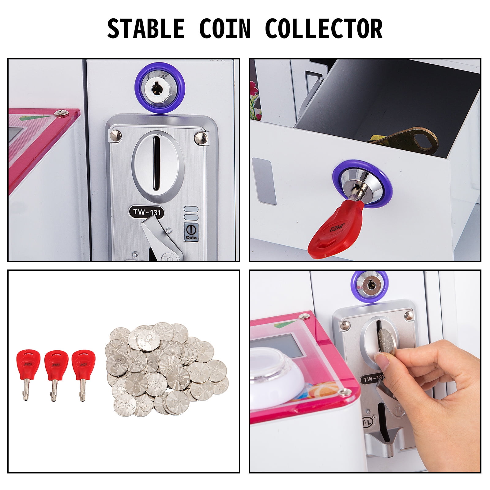 SKYSHALO Mini Claw Crane Machine 110V Metal Case Bar Candy