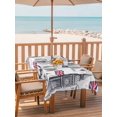 thumbnail image 2 of 52x70 Inch Outdoor Tablecloth with Umbrella Hole Zipper Rectangle Vintage London Rectangular Tablecloths Outside Waterproof Farmhouse Coffee Country Patio Table Cloth Cover for Picnic Party, 2 of 8