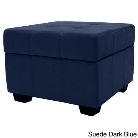 Vanderbilt Tufted Padded Hinged 24-inch Square Storage Ottoman Vanderbilt Tufted Padded Hinged 24-inch Square Storage Ottoman Bench Suede Dark Blue - Vanderbilt Tufted Padded Hinged 24-inch Square Storage Ottoman