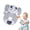 Silver, variant on syligr Hand Rattle Plush Toy for Newborns 0-6 Months, Interactive Shaking Circle, Cute Soothing Sensory Gift for Babies, Christmas Birthday Present for Infants, 4x3x1 Inch