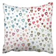 thumbnail image 1 of BOSDECO Blue 1950S Hearts Fifties Retro Design Pattern Brown 1960S 1970S Circle Colors Cute Pillowcase Pillow Cover 18x18 inch, 1 of 1