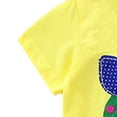 thumbnail image 5 of FLMEI Toddler Baby Girls T-Shirts 2PCS Outfit Kids Girls Summer Short Sleeve Print Tees Tops Shorts Cute Clothes Sets for 2-8 Years, 5 of 9