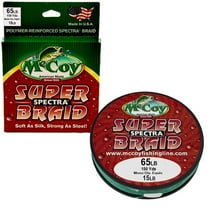 McCoy Super Spectra Braid Mean Green Premium Tight Weave Braided Fishing Line (65lb Test (.015" Dia) - 150 Yards)