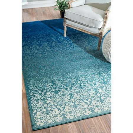 Nuloom Modern Abstract Vintage Turquoise Rug 5 3 X 8 Nuloom Modern Abstract Vintage Turquoise Rug 5 3