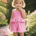 thumbnail image 2 of REDARER Baby Girls Summer Outfits 2 Piece Set Casual Sleeveless Romper Shorts Set for Toddlers Beach School Party Yoga Outfit,0-3 Months, 2 of 5