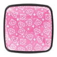 thumbnail image 1 of 4 Pcs Square Cabinet Handle Cupboard Knob Drawer Pulls Handle Pink Diamond Drawer Knobs with Screws Furniture Decoration, 1 of 7