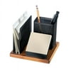 Rolodex Distinctions Wood Base Desk Organizer