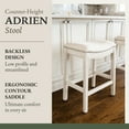 thumbnail image 2 of Maven Lane Adrien Backless Saddle Kitchen Stool, White Oak, Set of 2, 2 of 6
