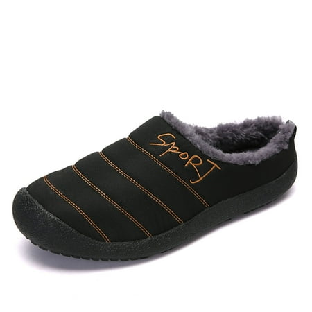 

Element & Stitch Womens Womens Comfortable Memory Foam Slippers Plush Fleece Lined House Shoes Anti-Skid Rubber Sole Indoor Outdoor Slipper