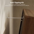 thumbnail image 4 of BEDEEP Storage Cabinet with Doors & Shelves, Modular Fluted Accent Arched Cabinet, Small Sideboard Buffet Coffee Bar Kitchen Pantry Cabinet, Media Console Credenza for Living Room, Bedroom, Walnut, 4 of 13