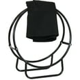 thumbnail image 3 of Sunnydaze Outdoor Modern Powder-Coated Steel Firewood Log Hoop Rack with PVC Cover, 3 of 13
