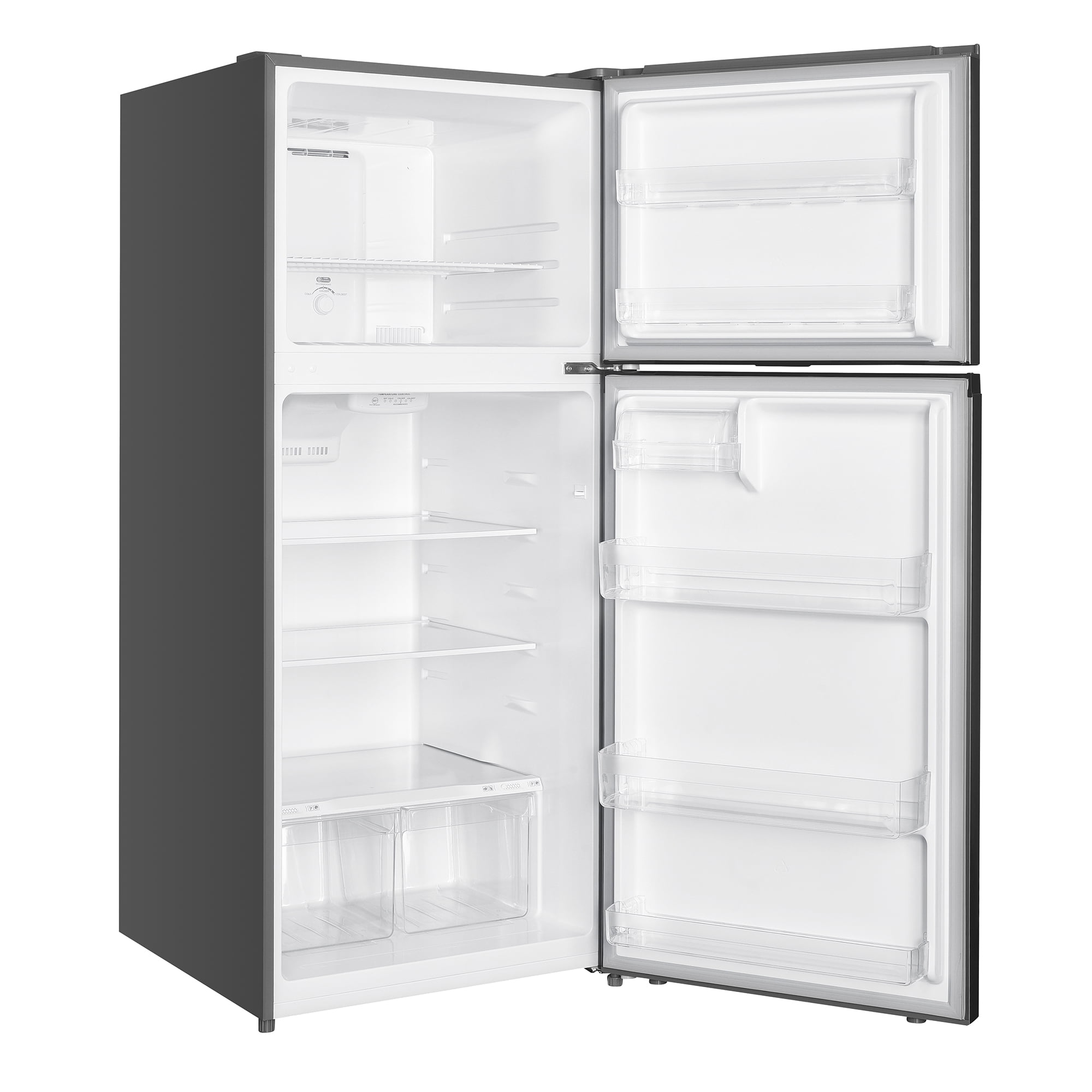 Magic Chef 17.6 Cu Ft Top-Mount Refrigerator in Platinum Steel