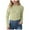 Green, variant on Girls Long Sleeve Shirts Crewneck Ruched Side Slim Fit Tops Ribbed Knit Casual Tee Shirt 4-15 Years Black for Size 5-6 Years