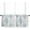 Blue Grey Coral, variant on Tier Curtains 24 Inch Length - 2 Panels, Summer Beach Rod Pocket Curtain Panels, Ocean Nautical Coastal Seaside Aqua Beige Window Treatment for Bedroom/Bathroom/Kitchen, 55W x 24L Inch