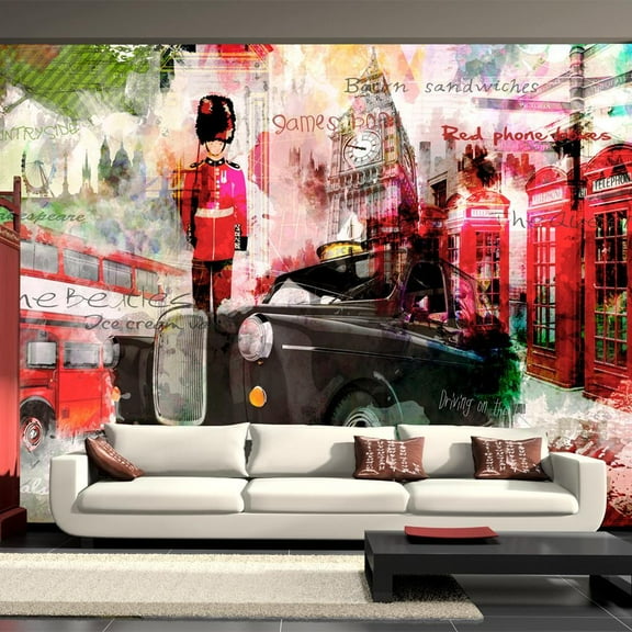 Tiptophomedecor Cityscape Wallpaper Wall Mural - Streets Of London