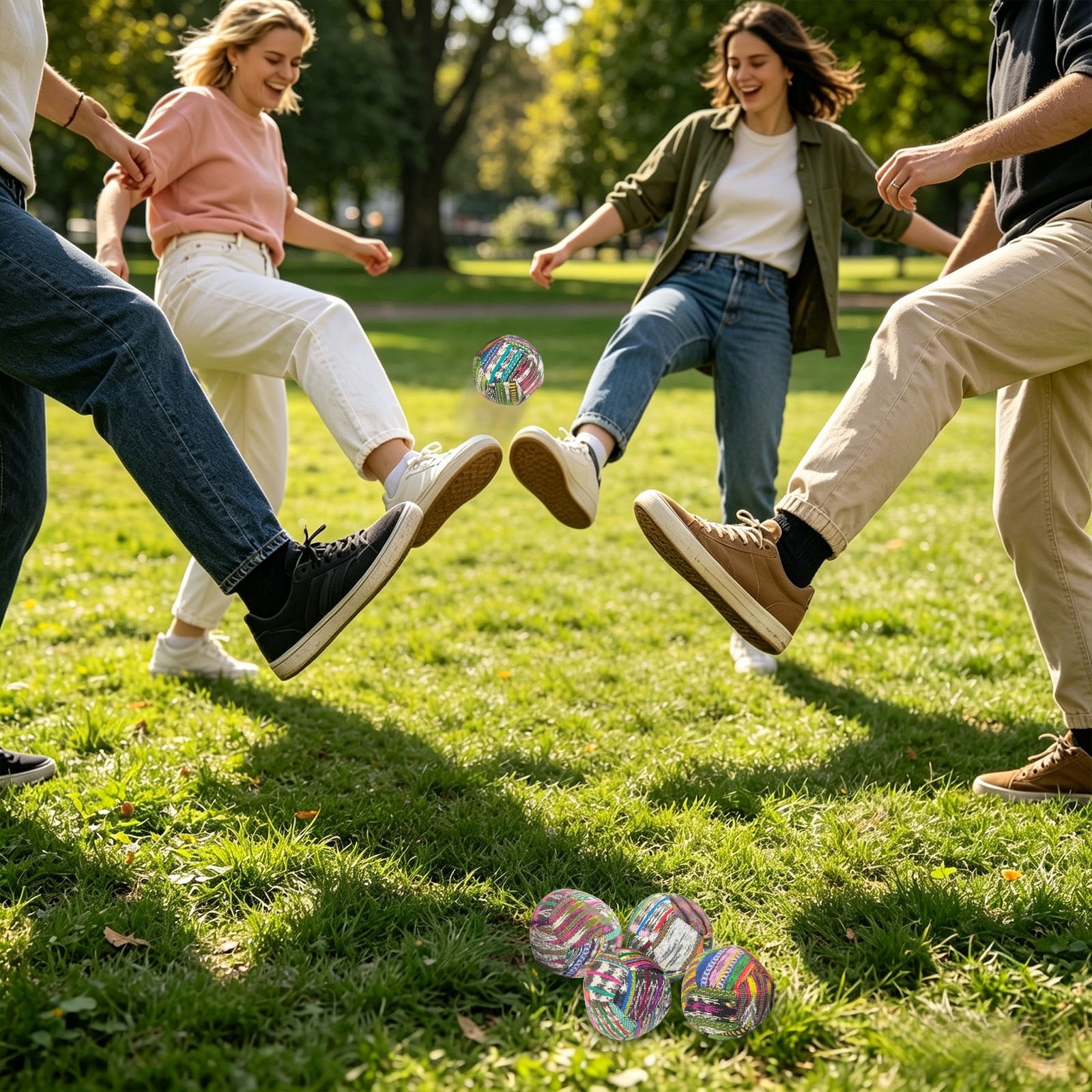 Usloyux Football Sandbags Beginner Juggling Balls Football Patterns Outdoor Party Games, Soft Bean Bags forKidsYouth Training, Portable Toss Products for Backyard Lawn Beach Camping Activity