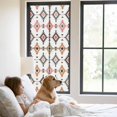 thumbnail image 3 of Boho Colorful Geometric Window Privacy Film, Modern Abstract Ethnic Rhombus Static Cling UV Sun Blocking Tint Film Heat Control Windows Films for Bedroom Bathroom, Window Stickers 29.5"x78.7", 3 of 8