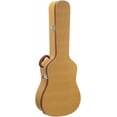 thumbnail image 5 of Acoustic Guitar Hard Case Fits 41-Inch Guitars, PVC Leather Covered Lightweight Hardshell Case with Plush Lining, Lock Latch for Storage & Travel, Yellow, 5 of 13