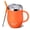 Orange, variant on 12 oz Stainless Steel Double Wall Vacuum Insulated Tumbler Cup with Straw-Reusable Metal Travel Cup with Lids, Leak Proof and BPA Free (SkyBlue)
