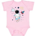thumbnail image 3 of Inktastic Astronaut the Moon Spaceship and Shooting Star for Light Colors Boys or Girls Baby Bodysuit, 3 of 5