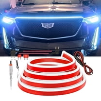 Nilight LED Hood Light Strip, 79inch Flexible Car Hood Light Waterproof Dynamic Startup Daytime Running Light for Cars, SUVs, Trucks, White