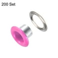 thumbnail image 3 of 200set Grommets Kit Metal Eyelets 4.5mm Grommet Tool for Shoes Clothes Belt Bag DIY Project, Fuchsia, 3 of 7
