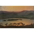 thumbnail image 2 of Otto Hesselbom 18x13 Black Ornate Wood Framed Double Matted Museum Art Print Titled - View Over Lake Aerran (1900), 2 of 5