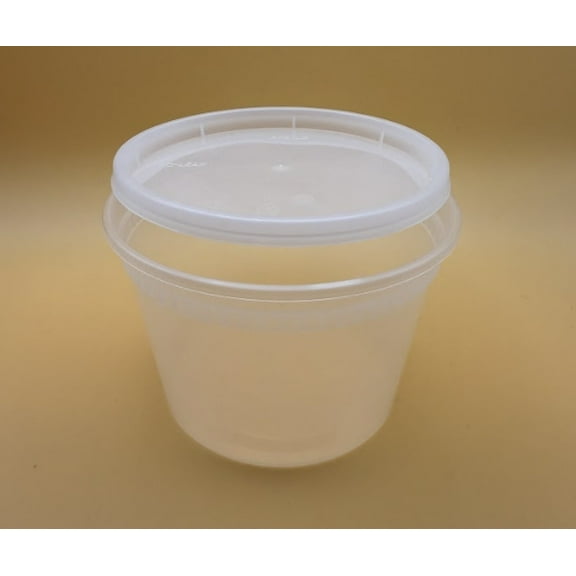 Mix2ra Food Storage Containers 50Pack, 16oz Plastic Deli Containers with Lids, Slime, Soup, Meal Prep Containers, BPA Free, Leakproof, Microwave Freezer Dishwasher Safe