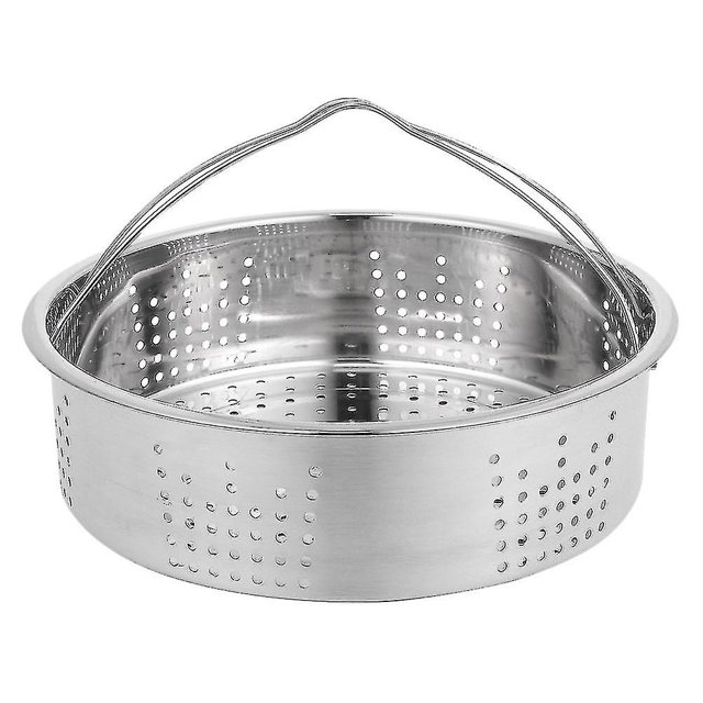 1 vaporizador de alimentos de acero inoxidable, plato de cocción al vapor multifunción, utensilios de cocina con mango