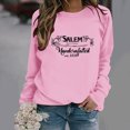 thumbnail image 2 of Raeneomay Long Sleeve Shirts for Women Casual Winter Halloween Hoodless Round-Neck Loose Printed SweatShirts, 2 of 5