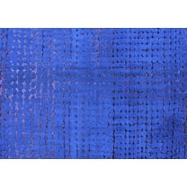 Ahgly Company Indoor Rectangle Abstract Purple Modern Area Rugs, 5' x 7'