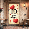 thumbnail image 6 of LUUFILx 19 Years Blessed Backdrop Banner Decorations Background Party Supplies Photography Props Happy Birthday Anniversary Celebration Events Decor, 6 of 7