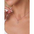 thumbnail image 3 of KeyStyle Cross Necklace for Women Rose Gold Plated Dainty Cross Pendant Hypoallergenic Chain Christmas Jewelry Gift for Her, 3 of 7