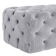 thumbnail image 4 of TOV Furniture The Kaylee Collection Modern Style Living Room Jumbo Velvet Upholstered Button Tufted Ottoman, Grey, 4 of 4