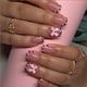 thumbnail image 1 of Uñas postizas adhesivas BDKAIWU cuadradas medianas con punta francesa leopardo, 24 piezas, 1 of 8