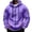 Purple #0272, variant on Mens Full Zip Hoodie Fleece Sweatshirt Contrast Zipper Pockets Casual Hooded Jacket