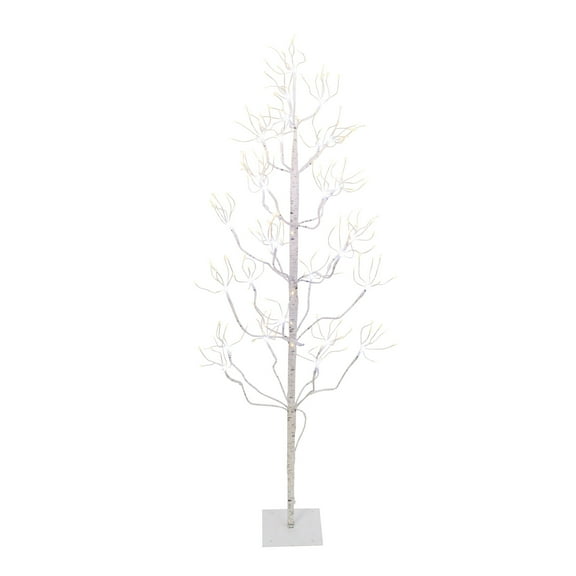 Gerson 4 ft H Electric White Birch Tree With 336 Warm White & Cool White LED Lights