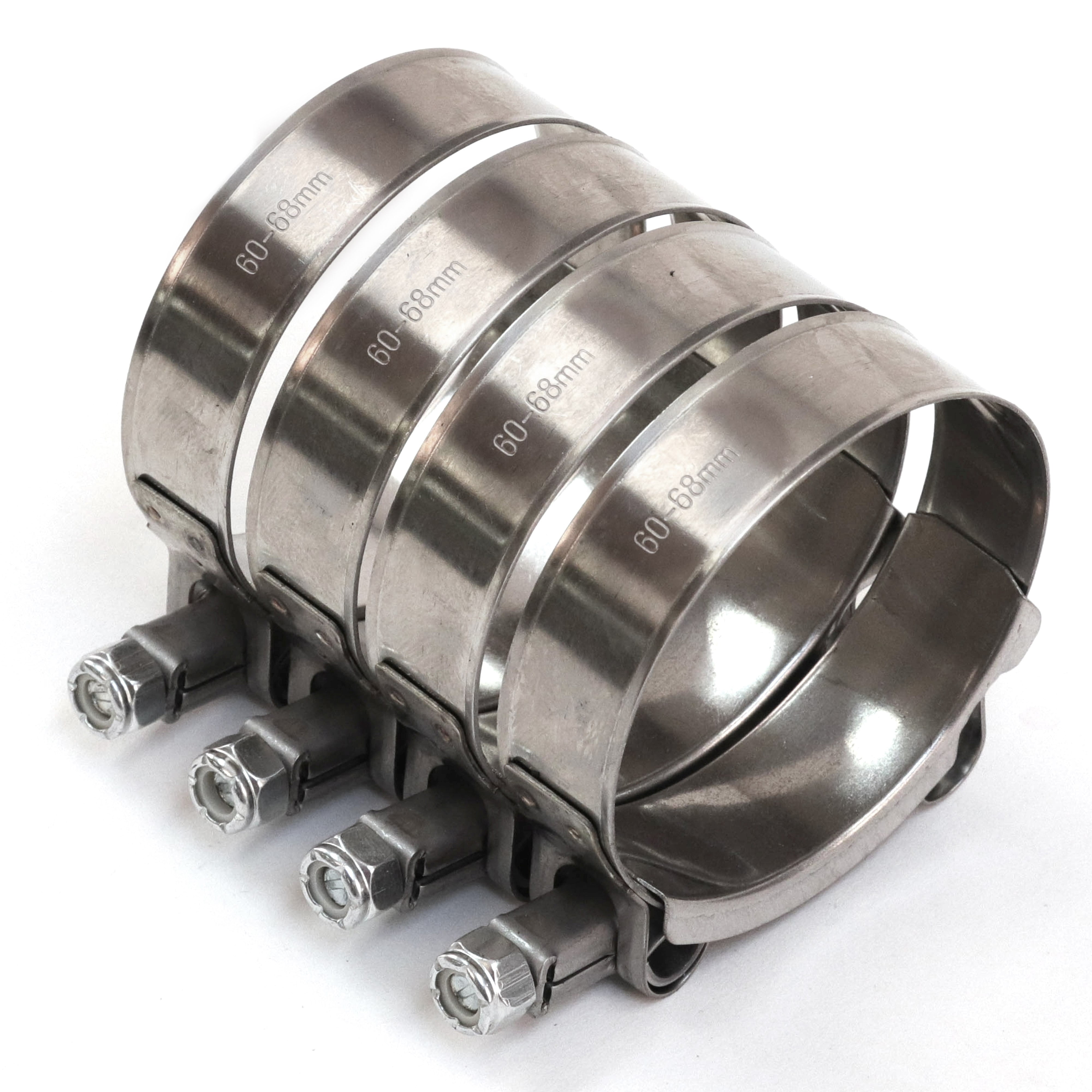 4 Red Hound Auto Premium 304 Stainless Steel T-Bolt Turbo Silicone Hose Clamps 1 5 Inches 38 44mm