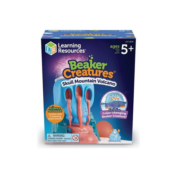 Learning Resources Beaker Creatures Skull Mountain Volcano Blue/Red (LER3839)
