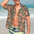 thumbnail image 5 of Picia Squirrel And Nuts Gentle Cotton Regular Fit Short Sleeve Casual Hawaiian Shirt for Men-Small, 5 of 9