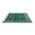 thumbnail image 2 of Ahgly Company Machine Washable Indoor Square Persian Turquoise Blue Traditional Area Rugs, 5' Square, 2 of 4