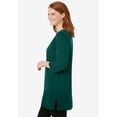 thumbnail image 3 of Woman Within Plus Size Perfect Three-Quarter-Sleeve Scoopneck Tunic, 3 of 6