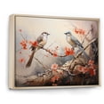 thumbnail image 2 of Designart "Vintage Style Birds Resting on Pink Blossom Tree" Animals Framed Wall Art - Modern Farmhouse Pink Bird Entryway Framed Wall Art, 2 of 6