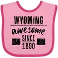 thumbnail image 3 of Inktastic Wyoming Awesome Since 1890 Boys or Girls Baby Bib, 3 of 4