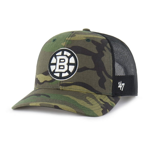 Men's '47  Camo Boston Bruins Trucker Snapback Hat